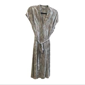 Light blue front button down wrap dress